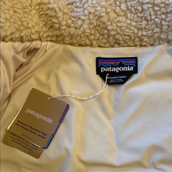 NWT! Patagonia Women’s Recycled High Pile Fleece Down Jacket, Med - Picture 7 of 10